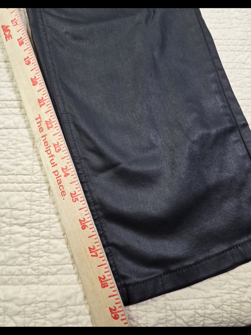 Edgely by Maurices Black Faux Leather Pants - Slim Straight Size 14 - Picture 8 of 11